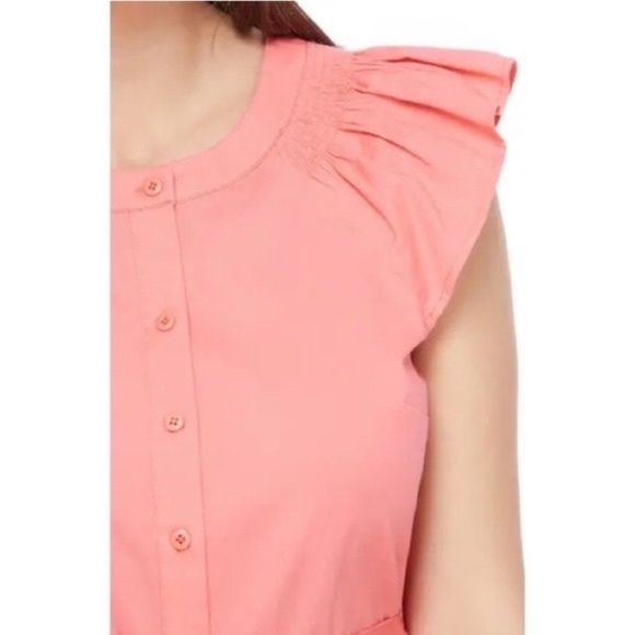 GAL MEETS GLAM Saffron Belted Flutter Sleeve Jumpsuit - Picture 4 of 6